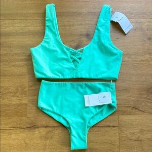 San Lorenzo bikinis Small cheeky S NWT NEW bikini set Tiffany blue/mint green